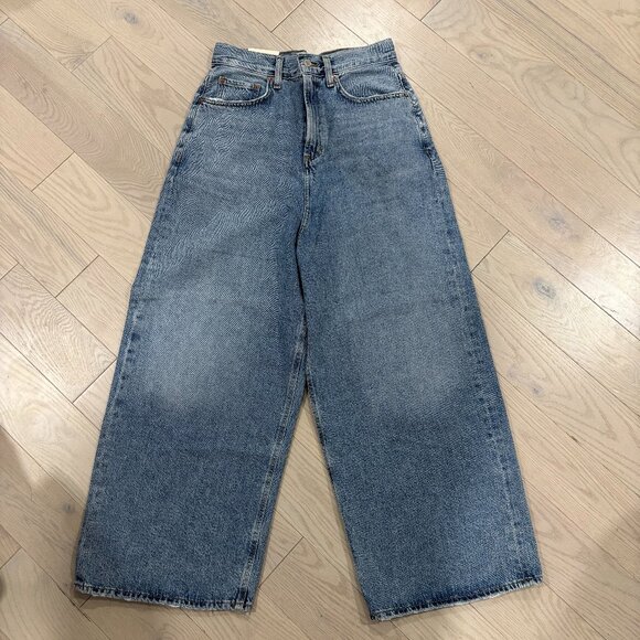 NWT Agolde Aritzia Valeria Jean Temor Wash Baggy Wide Leg Size 25 - Picture 4 of 7